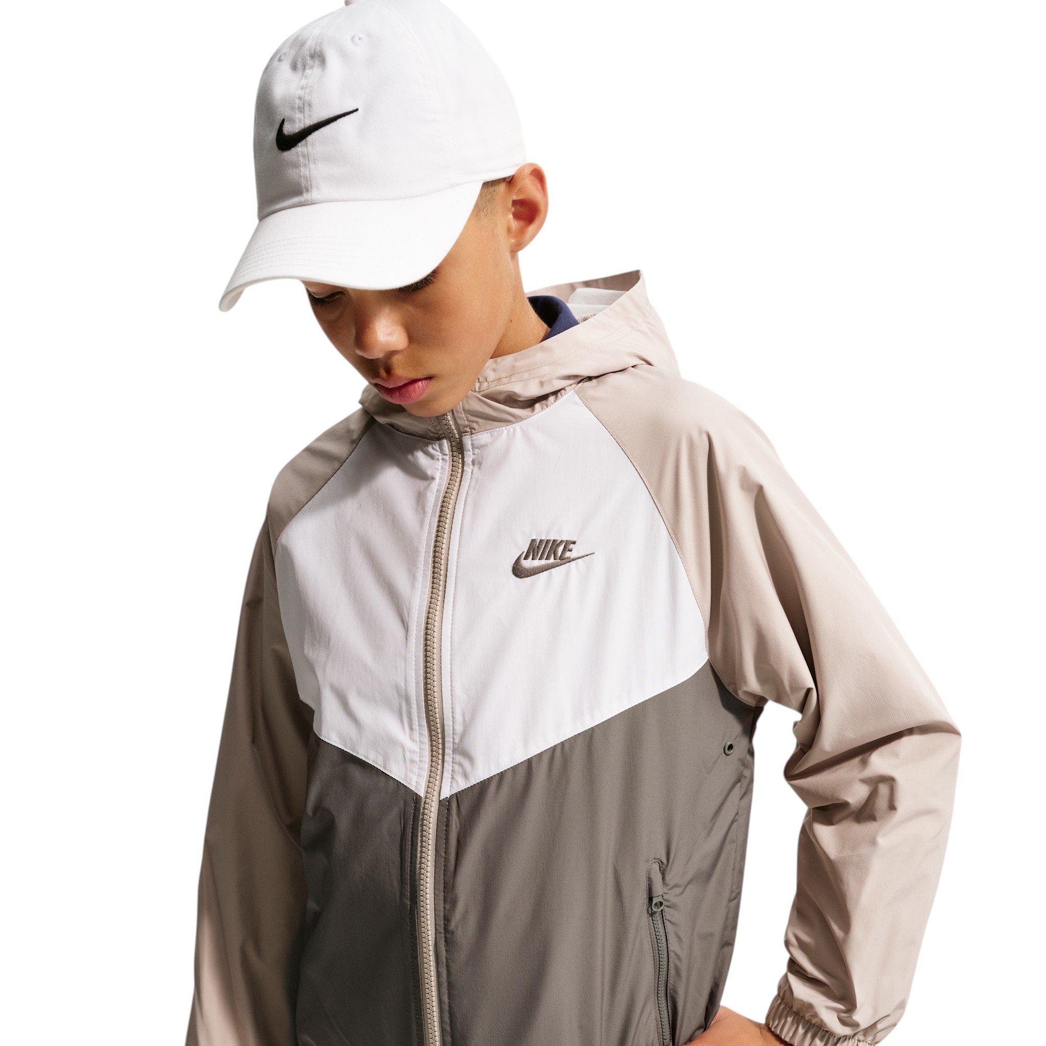 Nike Big Kids' Sportswear Windrunner Hooded Repel Jacket - Brown - BROWN